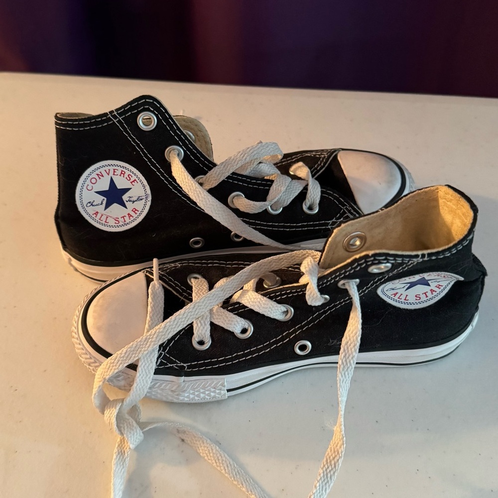 Converse All Star Black Sneakers High Tops kids 12